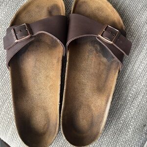 Birkenstock Men's Brown Slide Sandals